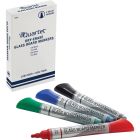 Marqueur effaçable à sec pour tableau en verre paquet de 4. variés