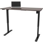 Table d'ordinateur réglable 30 x 60" gris écorce