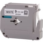 Ruban d'impression m/mk 9 mm noir sur blanc