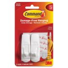 Crochets adhésifs command™ 2 crochets moyens et 4 bandes adhésives supporte 3lb. blanc