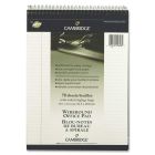 Bloc-notes de bureau cambridge® lettre. ligné 5/16”. reliure spirale. 70 feuilles. blanc