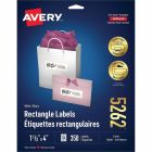 Étiquettes rectangulaires blanches easy peel® paquet de 25 feuilles 4 x 1-1/3" (350)
