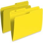 Chemises à dossier réversibles de couleur format lettre jaune