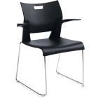 Chaise empilable duet™ avec bras noir