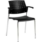 Chaise empilable sonic noir