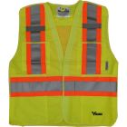 Veste de sécurité à cinq points lime p-m
