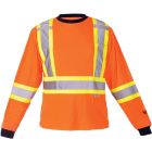 Chandail de sécurité à manches longues doublé de coton orange g