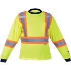 Chandail de sécurité à manches longues doublé de coton lime m
