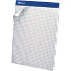 Bloc de papier blanc perforé quadrillé 4 c./po.