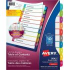 Intercalaires de table des matières personnalisables ready index® 1-10