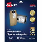 Étiquettes rectangulaires blanches trueblock™ 4 x 2" (100)