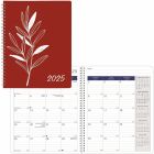 Agenda mensuel 9x7", bilingue, rouge
