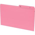 Chemise à dossier réversible format légal rose
