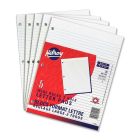 Bloc de papier blanc ligné 5/16". paquet de 5. 8-3/8 x 10-7/8", perforé 3 trous.