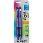 Stylo à bille roulante rétractable effaçable frixion® clicker 0,5 mm. paquet de 2 violet