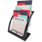 Présentoir pour documentation contemporain pour revues, 11-1/4”l. noir