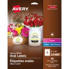 Étiquettes ovale glacées imprimables