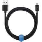 Câble tressé pour chargement et synchronisation usb-c noir