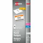 Insignes d'identification avec pince 2-1/4 x 3-1/2 po pqt 24