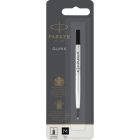 Recharge pour stylo à bille roulante pointe moyenne noir