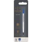 Recharge pour stylo à bille roulante pointe moyenne bleu