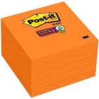 Feuillets super collants post-it® orange fluo