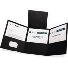 Couverture de présentation à 3 pochettes noir