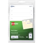 Étiquettes de classement autoadhésives blanc
