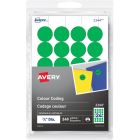 Étiquettes de codage couleur autoadhésives vert