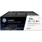 Cartouche de toner hp 312a emballage économique cyan, magenta, jaune (3)