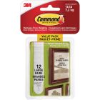 Bandes pour tableaux command™ paquet de 12 blanc, capacité jusqu'à 16 lb