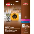 Étiquettes rondes lustrées autoadhésives