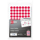 Étiquettes de codage couleur autoadhésives rouge
