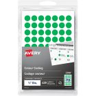 Étiquettes de codage couleur autoadhésives vert