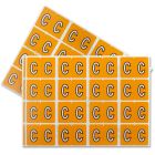 Étiquettes de classement pour onglet latéral a-z c - orange pâle