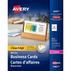 Cartes professionnelles à coupe nette laser blanc, 81 lb