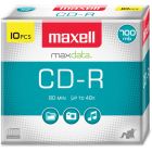 Cd-r inscriptible 48x avec boîtiers minces pqt 10