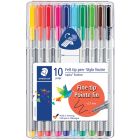 Marqueur triplus® fineliner paquet de 10 couleurs variées