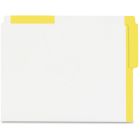 Chemise à dossier à onglet latéral format lettre jaune