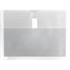 Enveloppe transparente expansible attache velcro. lettre