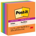 Feuillets post-it® super collants - collection coup de pouce 3 x 3 po bloc de 90 feuillets (pqt 5)