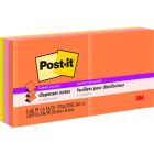 Feuillets post-it® super collants - collection coup de pouce 3 x 3 po, éclair bloc de 90 feuillets (pqt 6)