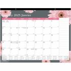 Calendrier sous-main mensuel marguerite rose (2026)