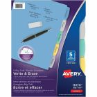Intercalaires en plastique écrire et effacer big tab™ 5 onglets