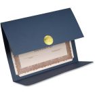 Porte-certificat st.james™ elite medallion médaillon or bleu
