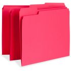 Chemise à dossier de couleur format lettre rouge