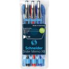 Stylo à bille slider memo xb paquet de 3 couleurs assorties