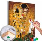 Peinture à numéros - le baiser klimt (cadre)