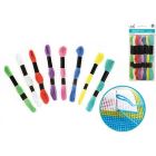 Fils à broder en coton pqt de 8 - assortiment pastel