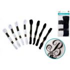 Fils à broder en coton paquet de 8 - assorties noir & blanc